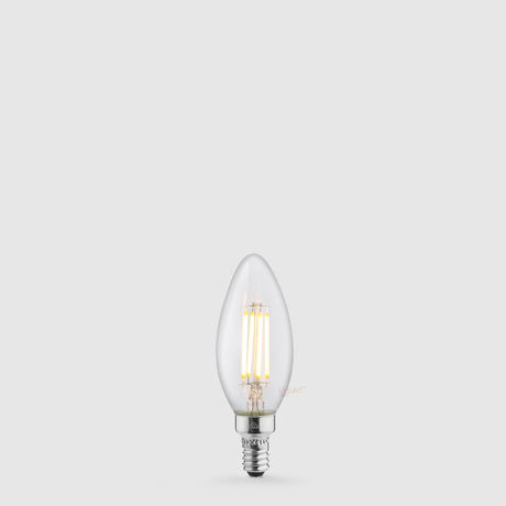 4W Candle LED Bulb E12 Clear in Warm White - LiquidLEDs™ - Candle Bulbs